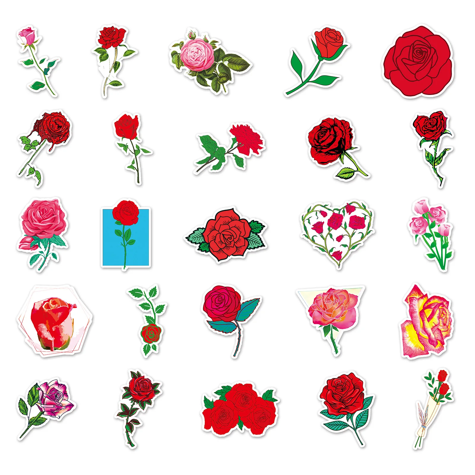 Rose Stationary Sticker Flower Scrapbooking