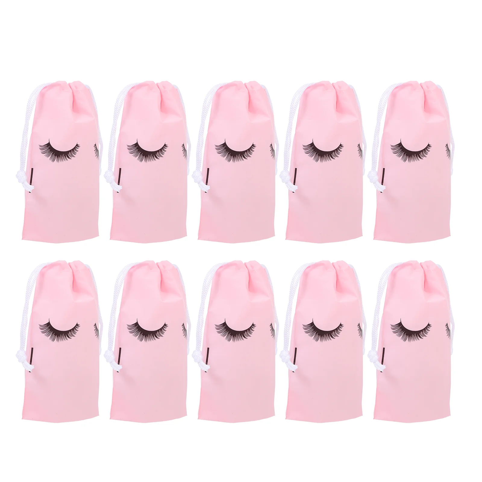 50 Pcs Drawstring Beam Storage Bag Travel Toiletry Eyelash Aftercare Bags Makeup Eva Personal