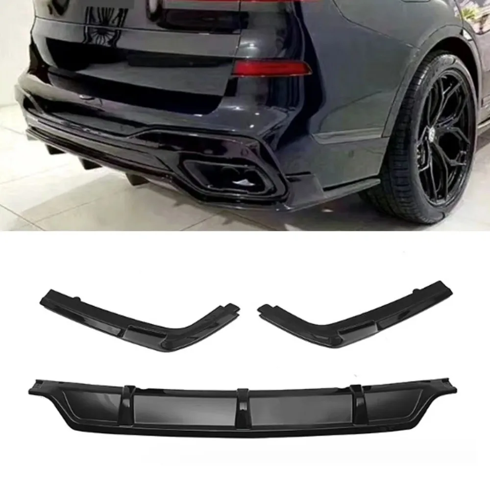 

ABS Rear Bumper Diffuser Lip Spoiler Splitter Protector For BMW G07 X7 M Sport 2019 2020 2021 2022 2023 2024 Decoration Guard