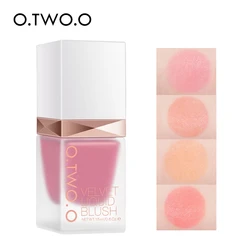 O.TWO.O Liquid Blusher Silky Smooth Pink Rose Face Blush Long Lasting 4 Color Natural Cheek Makeup Blusher Beauty Cosmetics