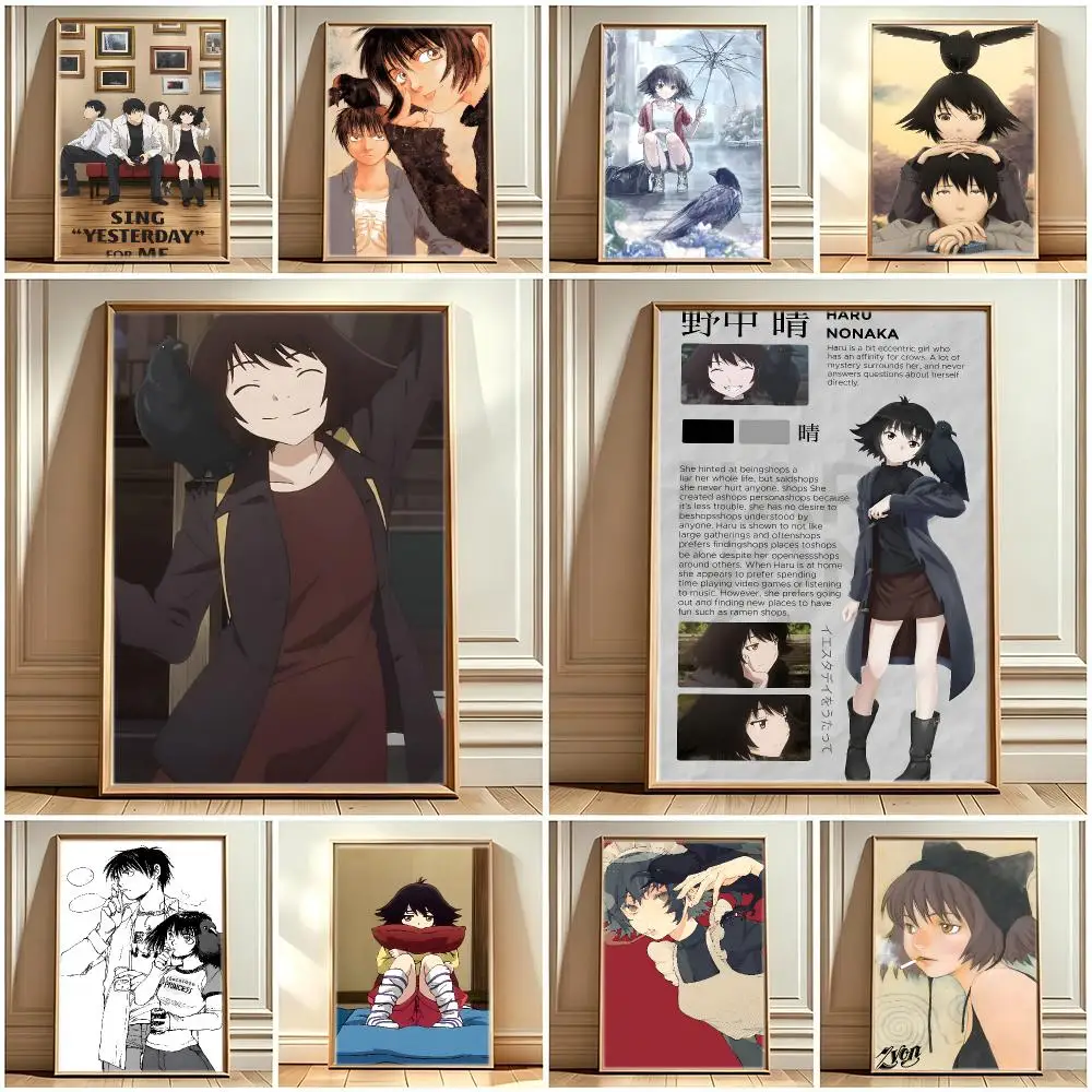 Japanese Anime S-Sing Yesterday for Me Poster Print Painting Home Decor for Bedroom Living Room Hallway