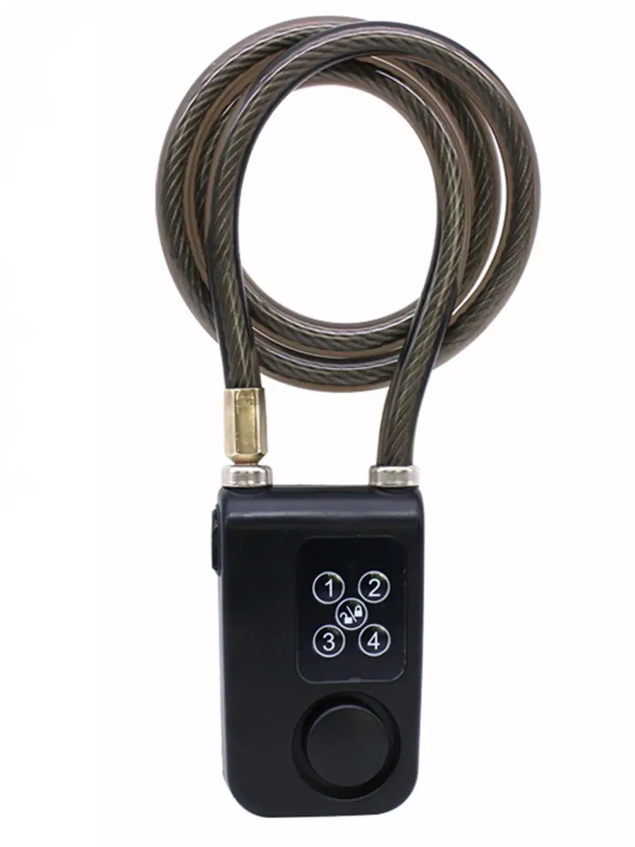 GPS-fietsklem met afstandsbediening & alarm, anti-diefstal trillingssensor, draadloos IP44 waterdicht, 80cm gevlochten stalen kabelslot - afbeelding 2