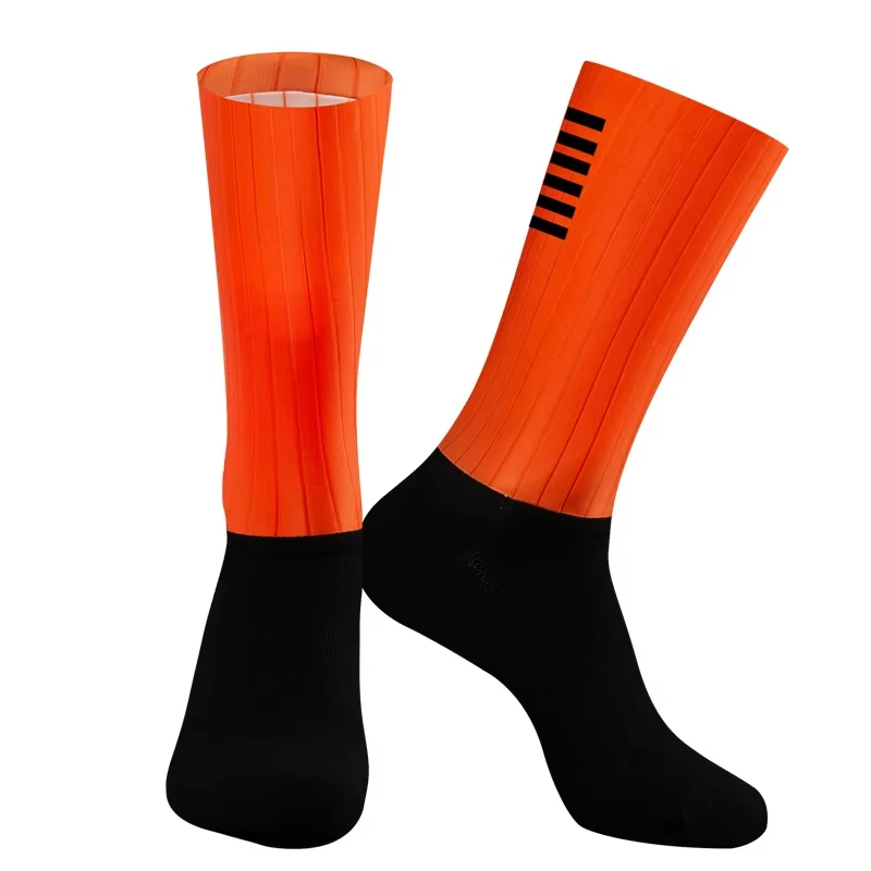 Silikon-Radsocken Anti-Rutsch-Socken für Herren Fahrrad-Sport-Laufsocken Calcetines Ciclismo