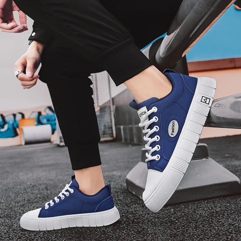 2024 Heren Sneakers Canvas Ademende Vrijetijdsschoenen Heren Slip On Walking Flats Schoenen Gevulkaniseerde Schoenen Mode Heren