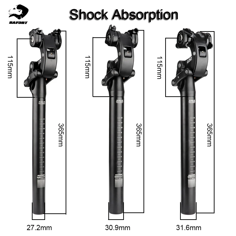 SAFORT Mountain Bicycle Seat Post Shock 27.2 30.9 31.6mm Aluminum Alloy Material Absorber Suspension MTB Bike Seat Tube