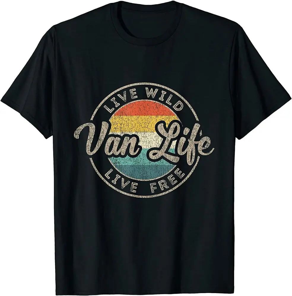 Van Life Clothing Retro Vintage T-Shirt  Tees High Quality 100%Cotton Short Sleeve