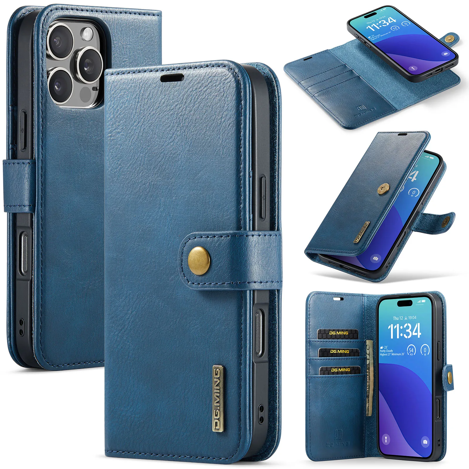 Magnetic 2 in 1 Detachable Wallet Case for Funda Google Pixel 8A 8 Leather 3 Cards Flip Cover For Pixel 9 Pro XL 7 7A 6 6A 5A 5G 