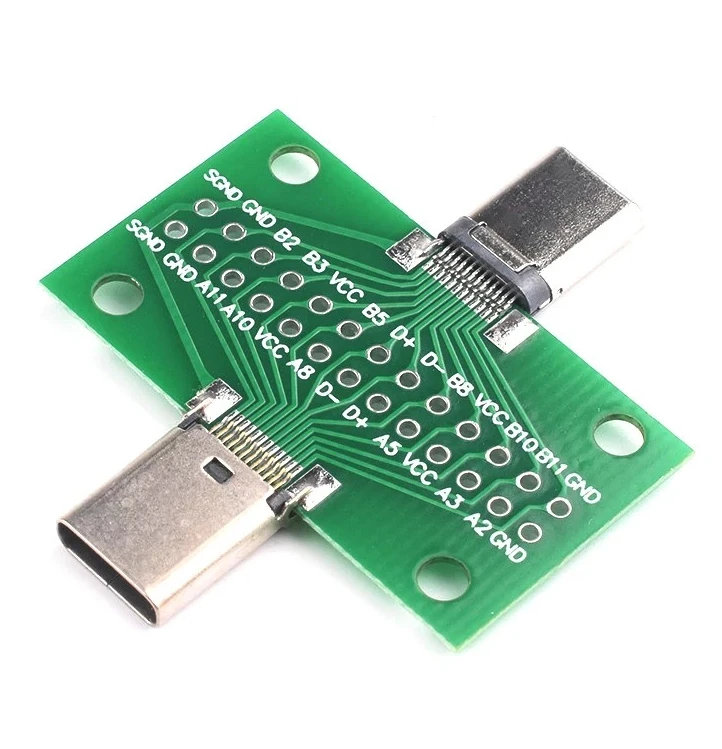 

Data cable transmission male to female * TYPE-C test board 3.1 test PCB board adapter Type-C 24P 2.54mm connector socket