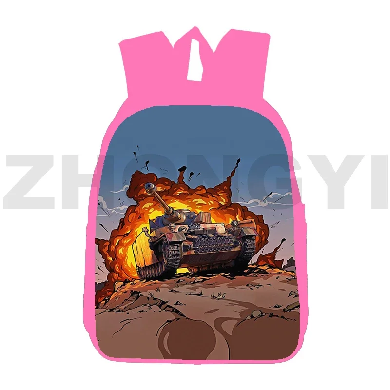 Cartoon Gerand Tanks 3D Print Backpack 12/16 Inch War Thunder Schoolbags for Girls World of Tanks Travel Backpack Crossbody Bags