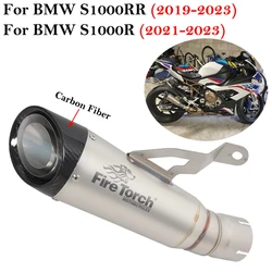 Slip On For BMW S1000RR 2019 2020 S1000R 2021 2022 2023 Motorcycle Exhaust Escape Systems Modified Carbon Fiber Pipe Muffler