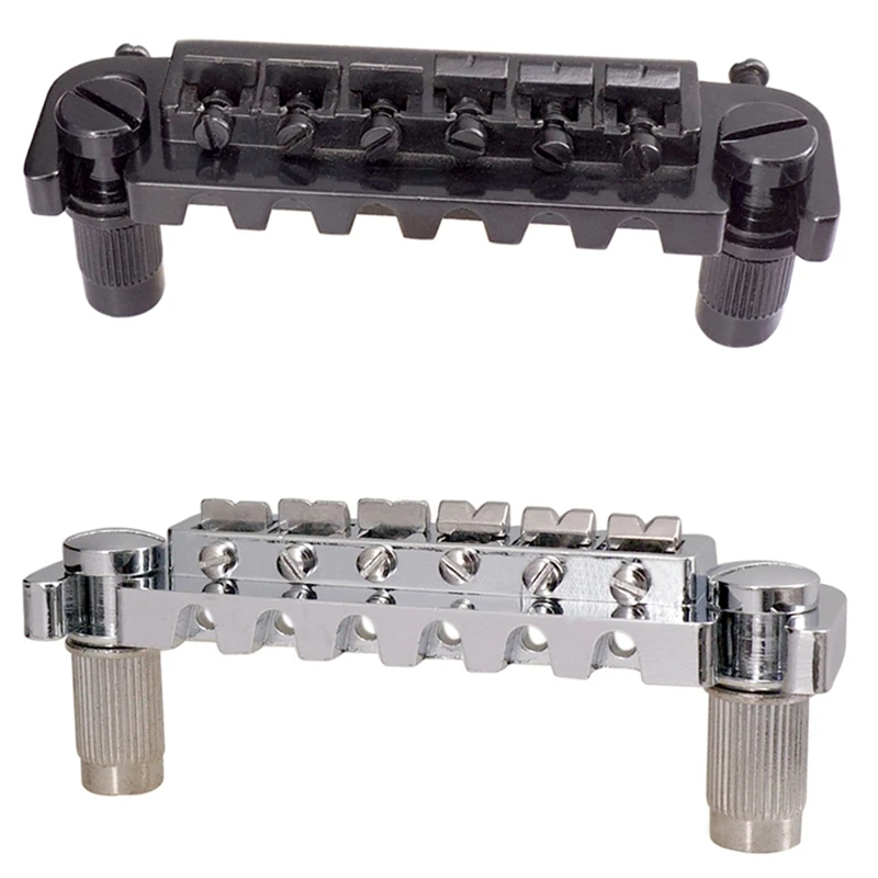 Pro 52.5Mm Pigtail Style Adjustable Wraparound Bridge Tailpiece For Les Paul Style Electric Guitar