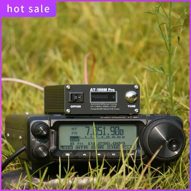 

ELEC-AT-100M Pro Antenna Tuner 1.8-30Mhz Power Meter 125W Automatic Antenna Tuner Support Morse Code Exerciser For Radio