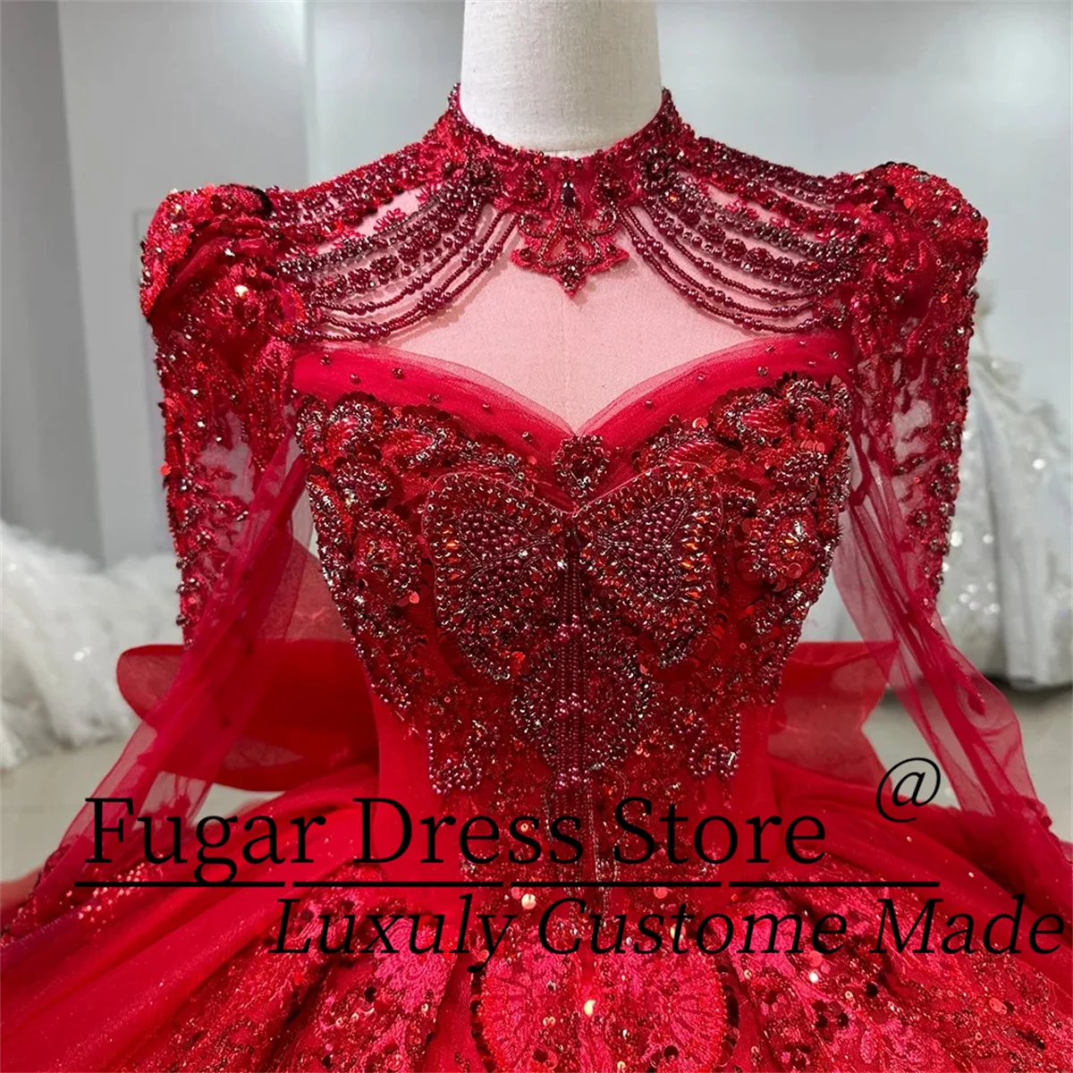 Customized Gorgeous Quinceanera Dresses Fashion High Neck Vestidos De Novia Lace Princess Ball Gown Vestidos De 15 Anos 24 image 3