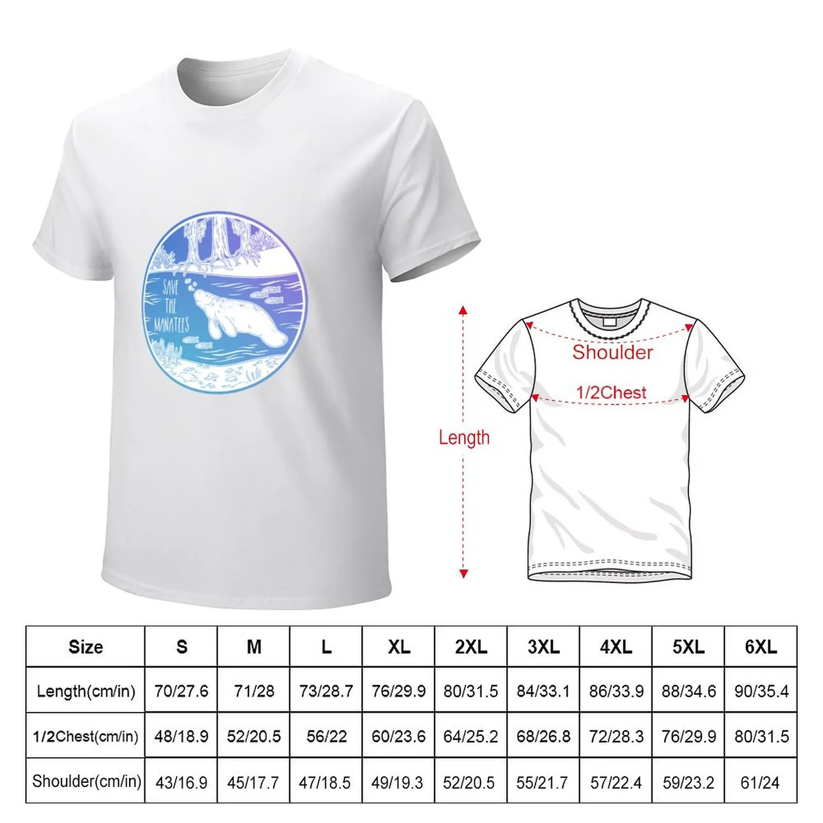 Save the Manatees! T-Shirt summer top blanks summer clothes mens clothes