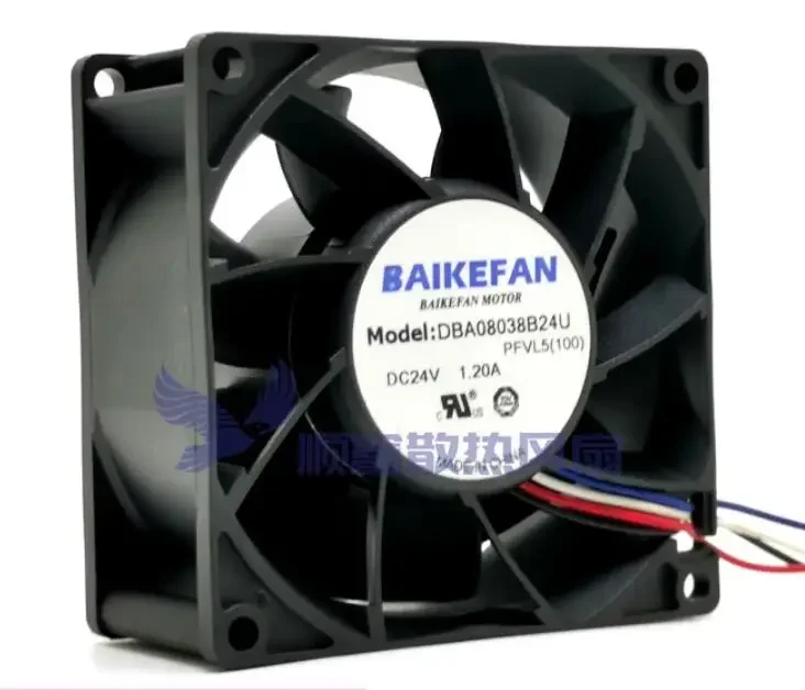 

Ltsf For BAIKE DBA08038B24U DC 24V 1.20A 80x80x38mm 4-Wire Server Cooling Fan8cm