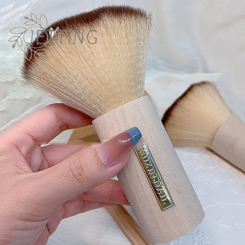 Spazzola per polvere rotonda calda per unghie Spazzole per polvere per unghie di grandi dimensioni Strumento per la pulizia della polvere per smalto gel UV acrilico Accessori per manicure