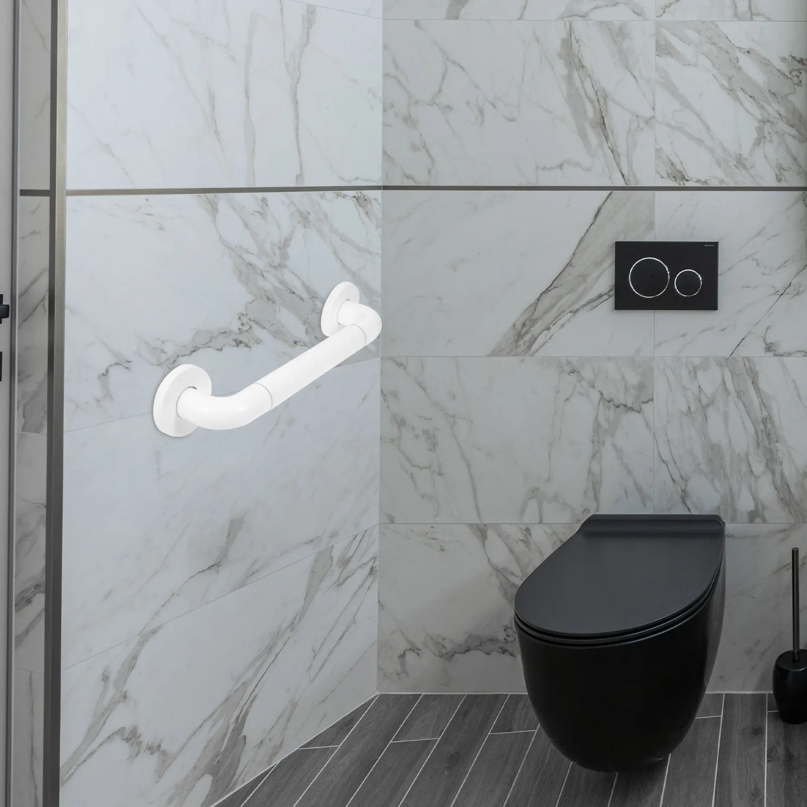 Thickened Stainless-Steel Safety Grab Bar with Anti-Static Comfort Grip Non-Slip Concave-Convex Surface for Bathroom Lavatory