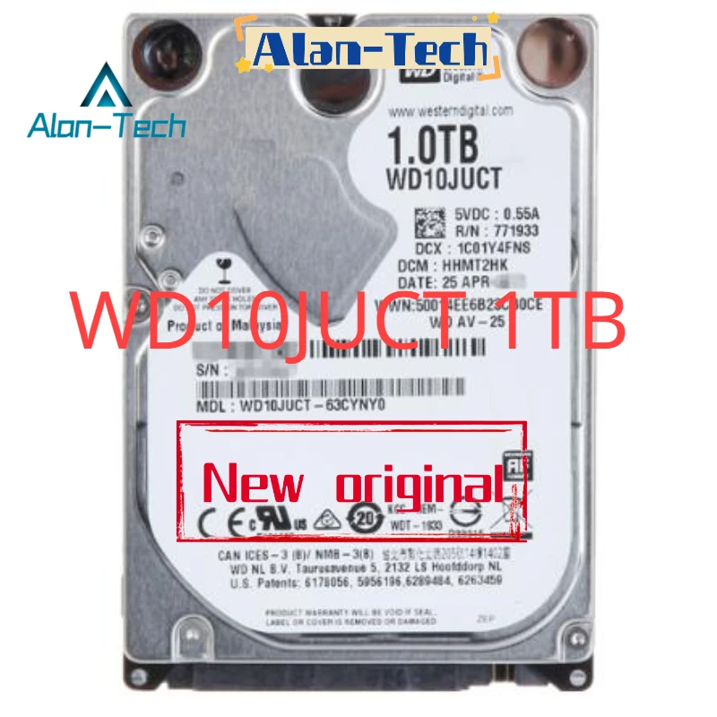 ฮาร์ดดิสก์ขนาด1TB 2.5นิ้ว, WD10JUCT ตรวจสอบระดับระบบดิจิทัลฮาร์ดดิสก์