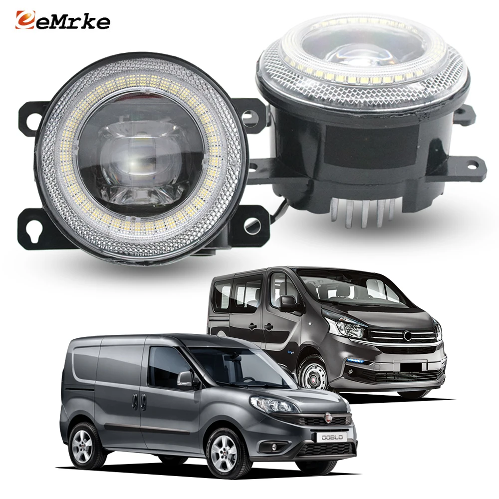 

LED DRL Fog Lights Replace For Fiat Talento Doblo Pratico 263 Ram ProMaster City 2015-2022 Add Angel Eyes Aperture Accessories