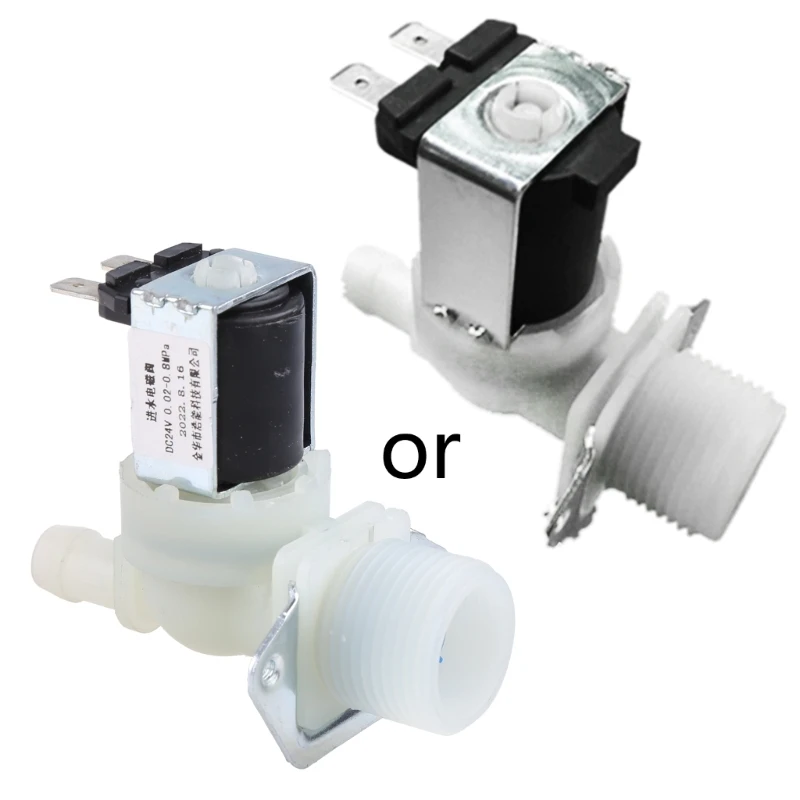 Imagem -02 - Válvula de Água Solenoide 220v 12v 24v Entrada Elétrica Válvula de Água Solenóide Rosca Masculina para Máquina de Lavar Louça