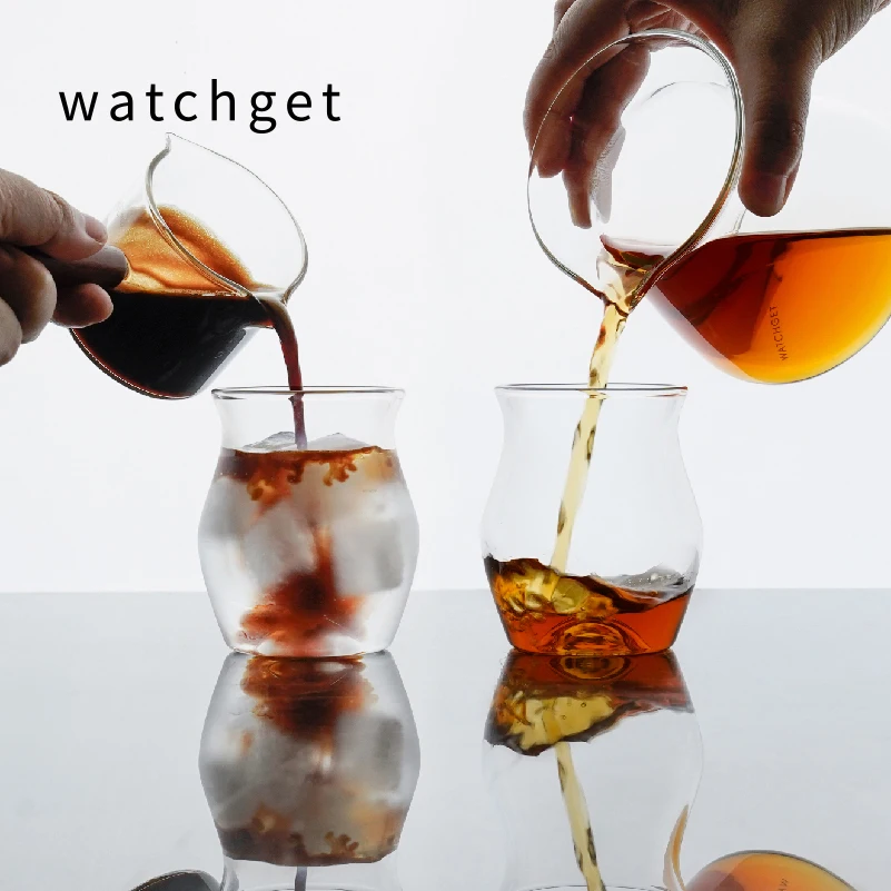 Watchget xícara de café 150ml mini copo de café de vidro café despeje sobre copo resistente ao calor chá leite copo barista ferramenta acessórios de café