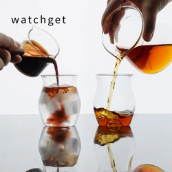 watchget Coffee Cup 150ml mini Glass Coffee Cup Coffee Pour Over Cup Heat Resistant Tea Milk Cup Barista Tool Coffee Accessories