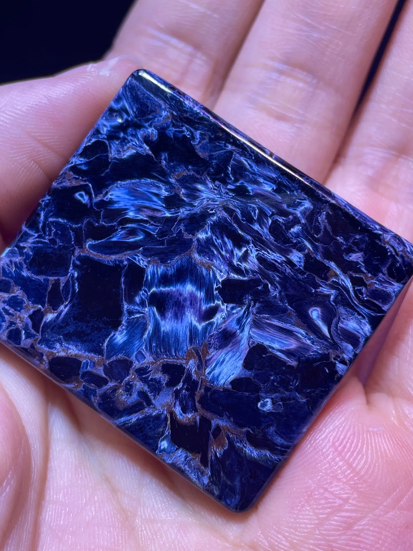 Natural Blue Pietersite Pendant 40.6/36.3/6.2mm Women Men Pietersite Namibia Necklace Jewelry AAAAAA