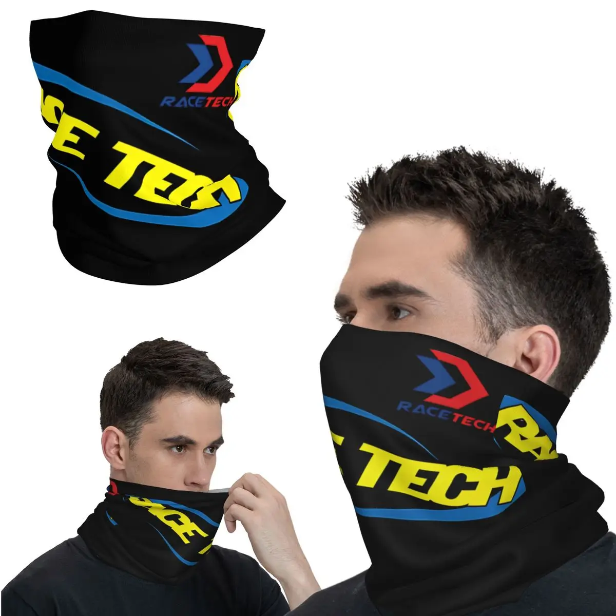 A Racer Cant Be Calm Racetech Bandana Neck Cover Printed Motor Motocross Racetech Wrap Scarf Balaclava Riding Unisex Adult