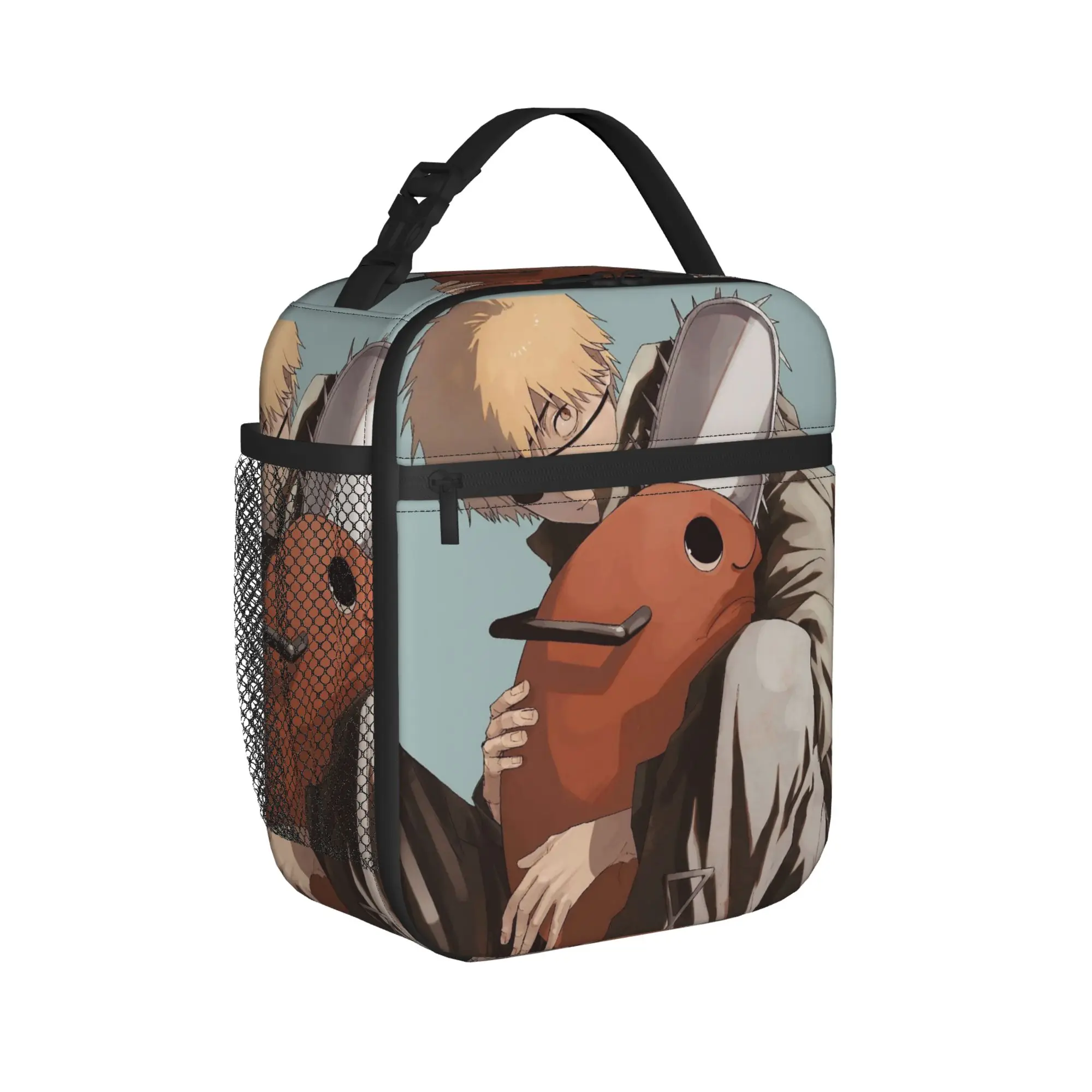 C-Chainsaws Man Insulated Lunch Bag Cooler Bag Reusable,Lunch Container Himeno Portable Tote Lunch Box Food Storage Bag