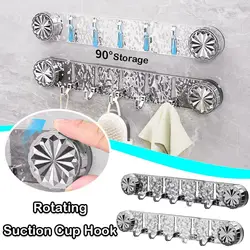 New Strong Vacuum Cup Hook Bathroom Robe Towel Coat Hangers Wall Mounted Traceless Hooks Kitchen Utensils Storage Row Hook