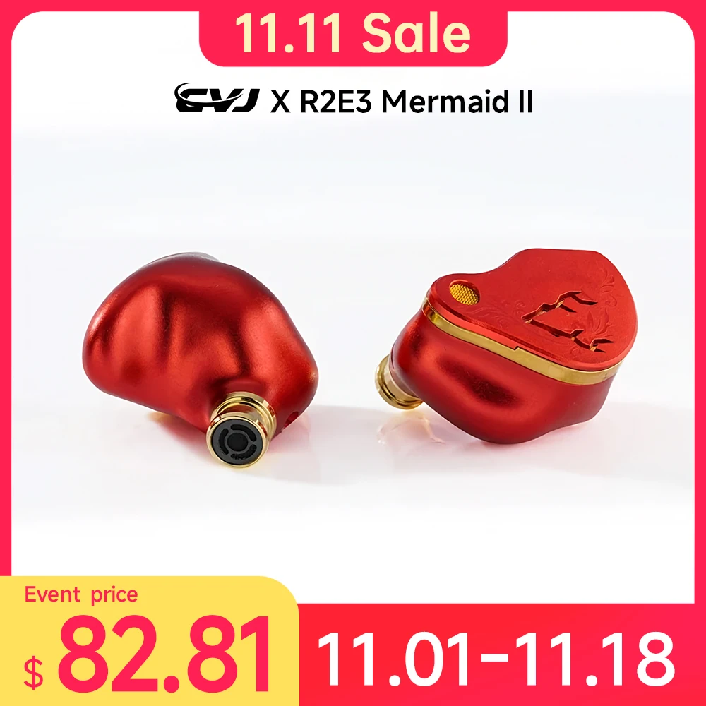CVJ X R2E3 Mermaid II Słuchawki Dokanałowe Monitor 10mm Przetwornik Dynamiczny Podwójny Obwód Magnetyczny HIFI IEM Kabel 0.78mm Wtyki 3.5MM 4.4MM — zdjęcie produktu 1