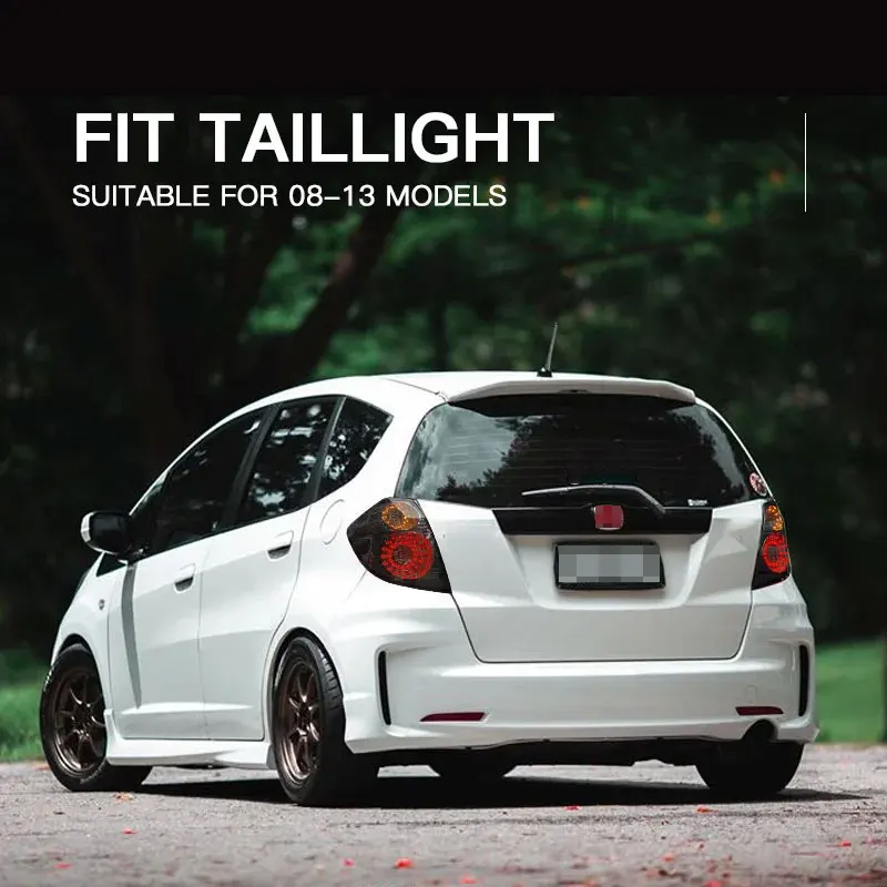 

Новый стиль светодиодных задних фонарей для Honda Fit 2008-2013, задний фонарь, ремонт с ходовыми тормозами, фонари заднего хода, автомобильные аксессуары