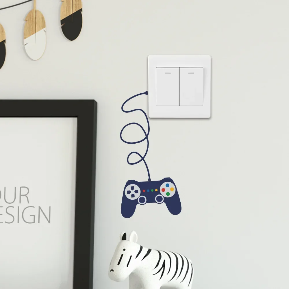 PVC Game Console Controller Switch Sticker,Living Room and Bedroom Wall Sticker,Removable Switch Decorative Sticker Trendy Gifts