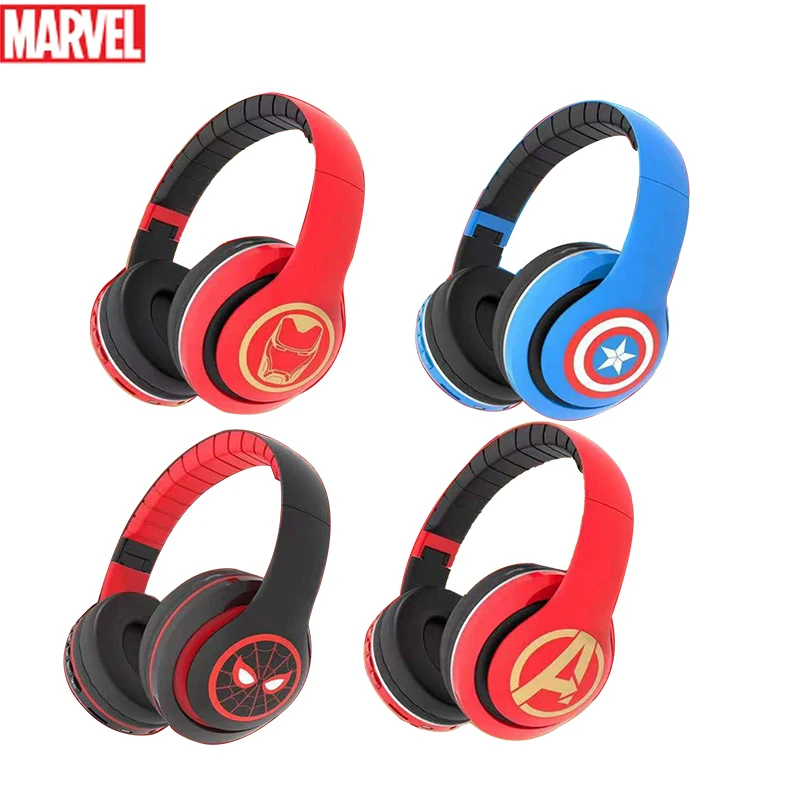 Auriculares inalámbricos Marvel Spiderman, Disney, Mickey, Bluetooth, sonido envolvente, estéreo, Auriculares plegables para ordenador portátil, 2023