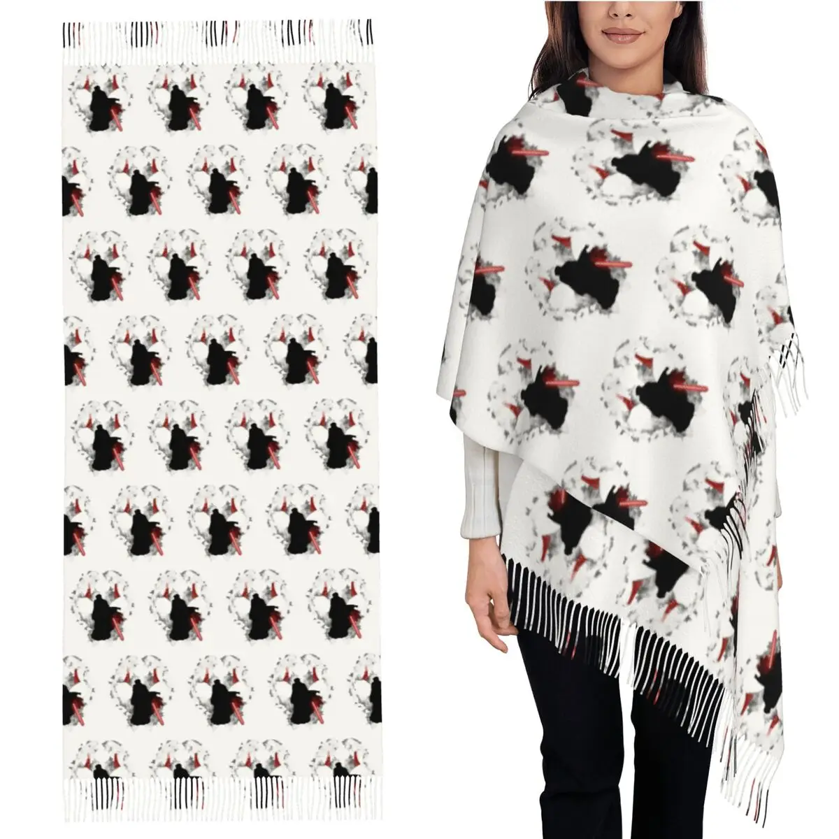 Шарф Дарт Нихилус, шарфы с кисточками, женские мягкие теплые шали и накидки, большая осенне-зимняя шаль