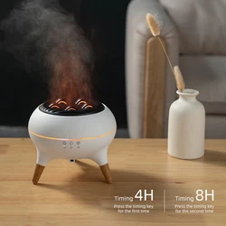 New Creative Simulation Flame Humidifier Aromatherapy Machine Atmosphere Lamp Home Office Humidification Aromatherap Machine