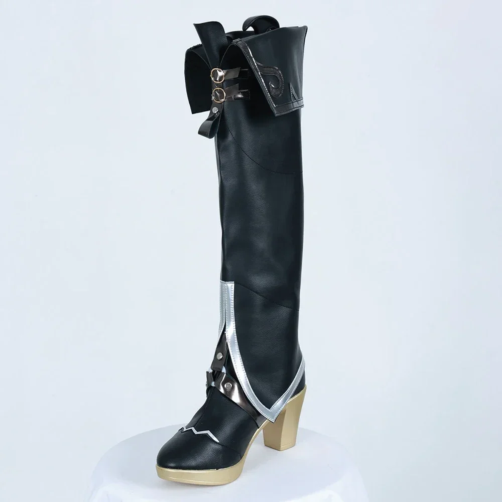 New Game Honkai: Star Rail Feixiao Cosplay Shoes Women Lolita High Heels Leather Boots Halloween Masquerade Party Costume Prop