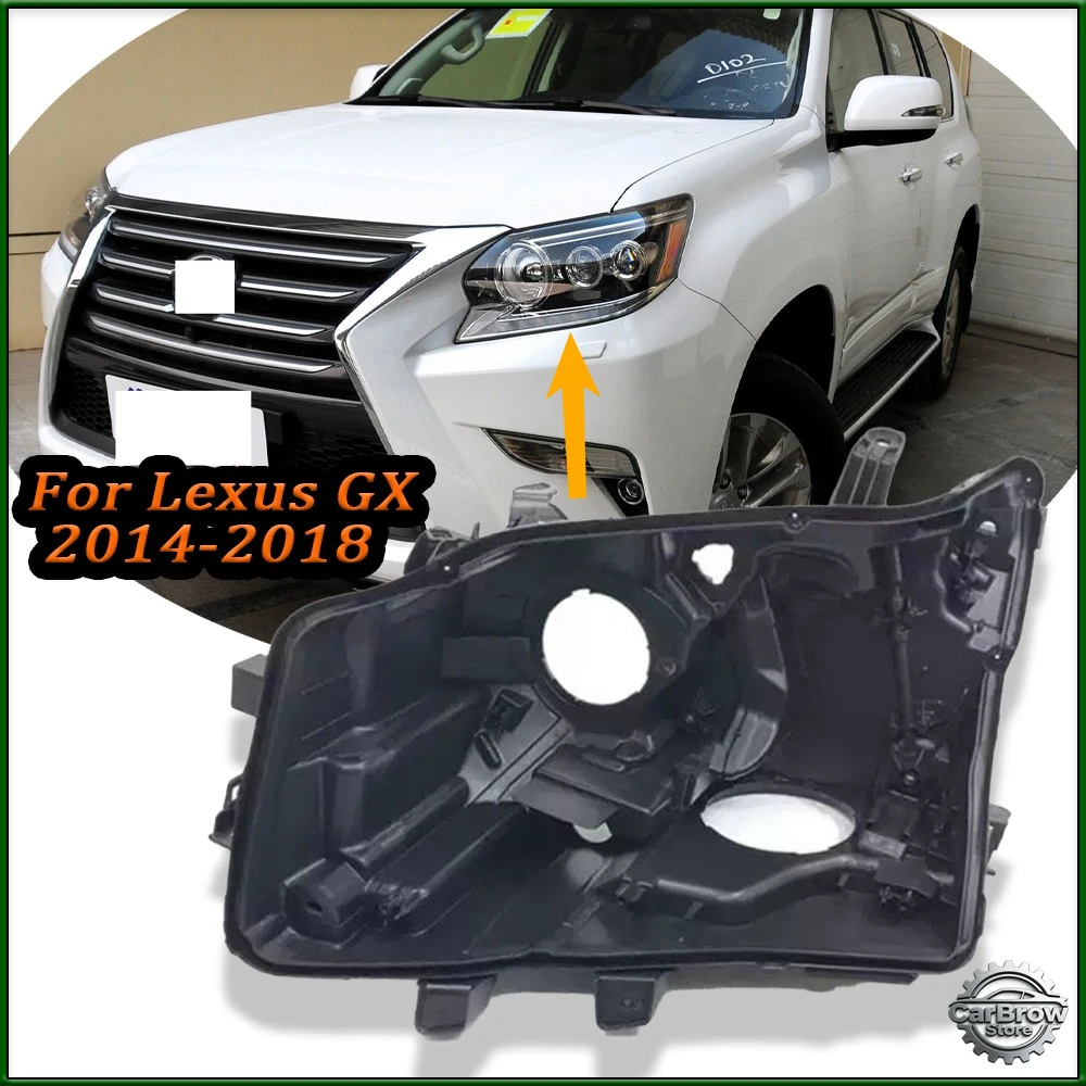 Car Rear Base Auto Headlight Back House For Lexus GX GX400 GX460 Year 2014 15 16 17 Headlight Base Headlamp House