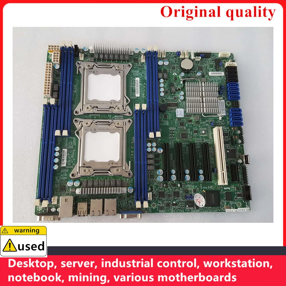 Gebruikt Voor Supermicro X9DRL-3F Moederborden C602 Lga 2011 Ddr3 Ecc Server Workstation Moederbord PCI-E3.0 Sata3 Usb3.0