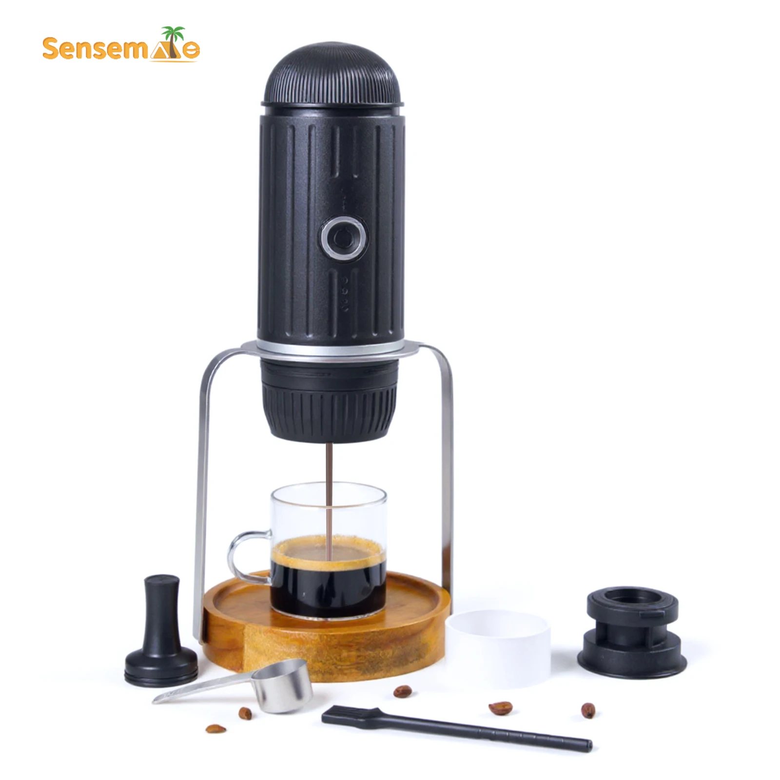 Portable Espresso Maker with Coffee Stand 3 In 1 Electric Espresso Machine For Backpacking Outdoor Camping Coffee Maker
