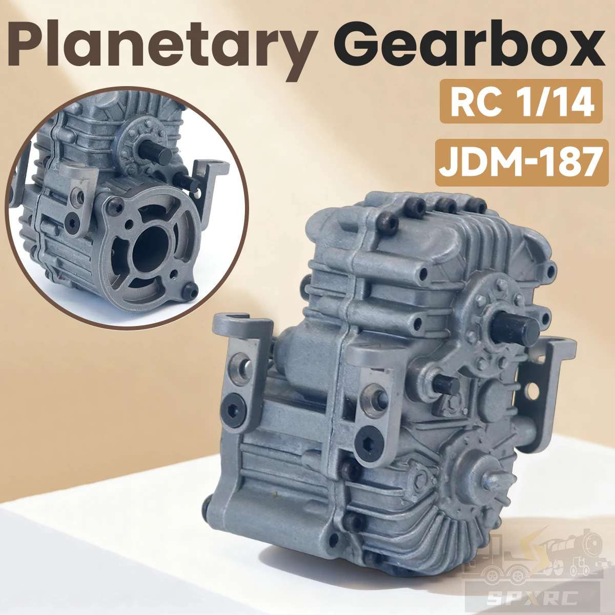 

Металлическая планетарная коробка передач 450, передаточное число 1:4 1:16, JDM-187 для 1/14 Tamiya RC грузовик-трактор SCANIA BENZ MAN, детали модели игрушек