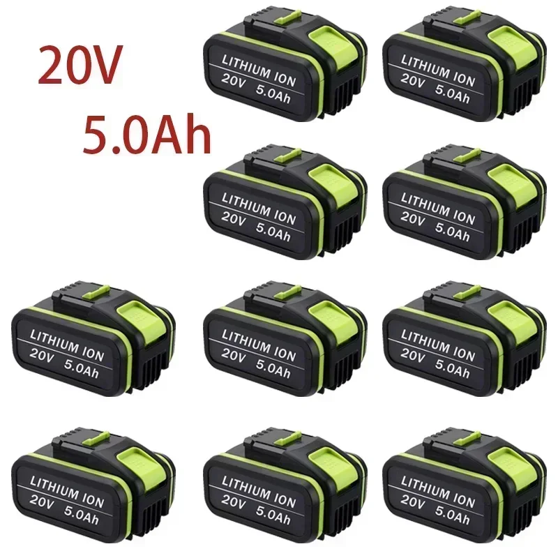 

100% New 20V 5000mAh Rechargeable Lithium Battery Replacement Worx Power Tool Battery for WA3551 WA3553 WX390 WX176 WX386 WX678