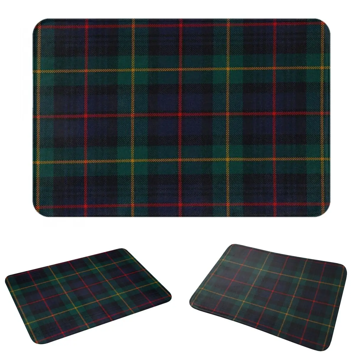 Farquharson Scottish Tartan Anti-slip Doormat Floor Mat Dust-proo Carpet Rug for Kitchen Entrance Home Bedroom Footpad Mats