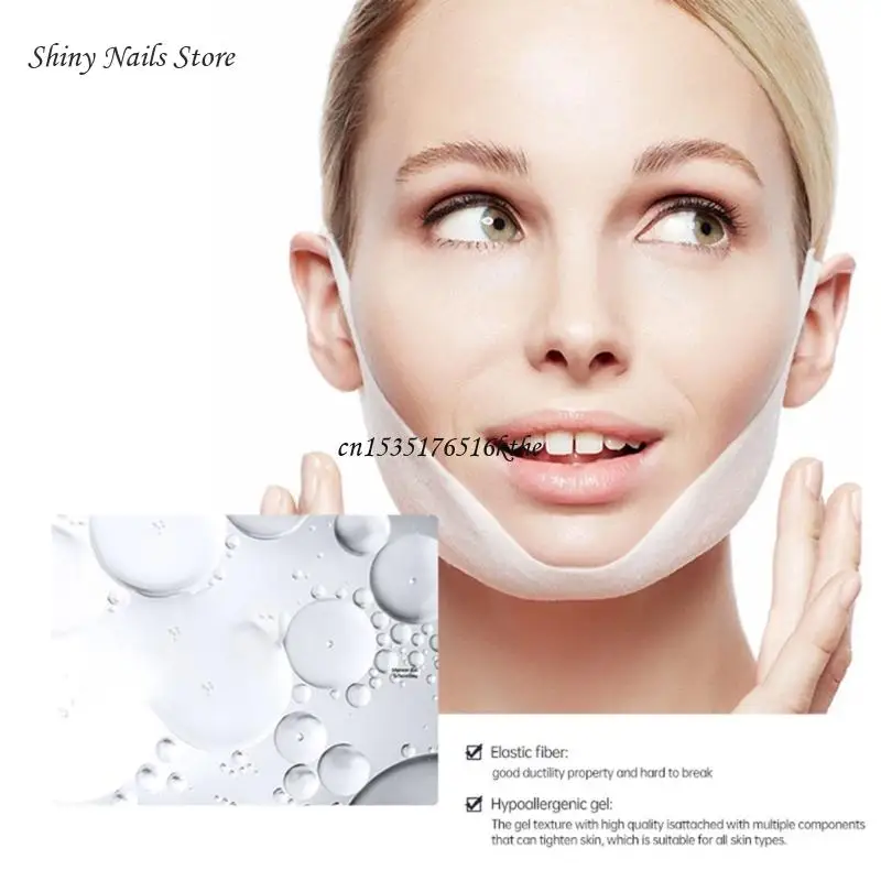 5Pcs V Line Shaping Face Mask Lifting Hydrogels Facials Mask Anti-Agings Anti-Wrinkles Bands Double Chin Reducer Strap Dropship