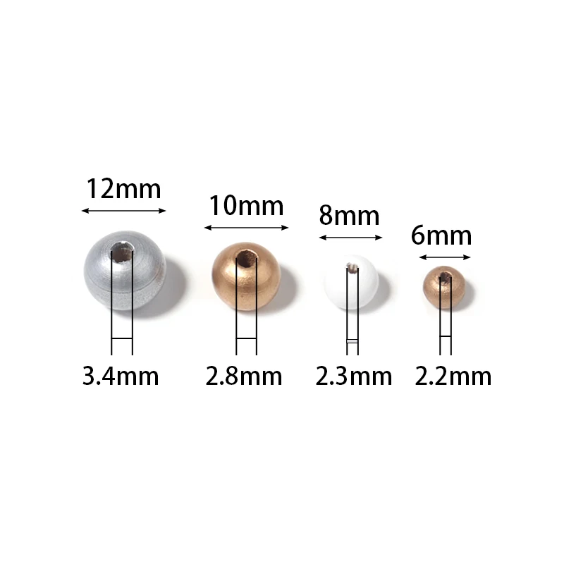 ジュエリー作り,ネックレス,ゴールド,シルバーカラー,50-200個用の丸い天然木ビーズ