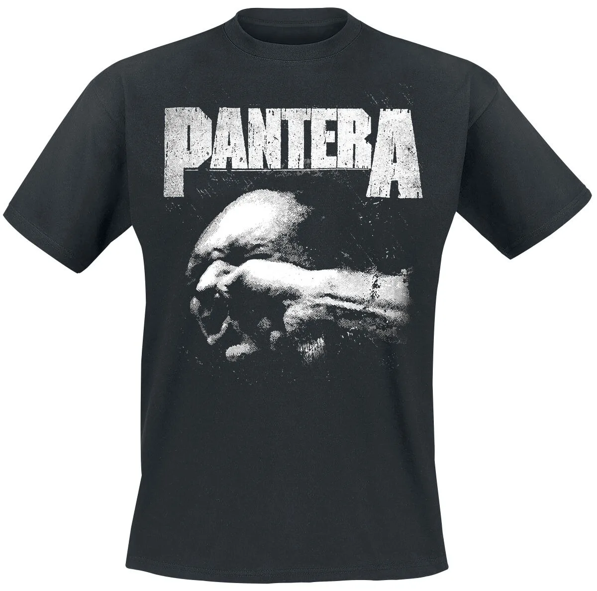 Pantera Demon Graphic Tee, Thrash Metal T-Shirt with Horned Devil Art & Dripping Logo Print, Metal Fan Merch