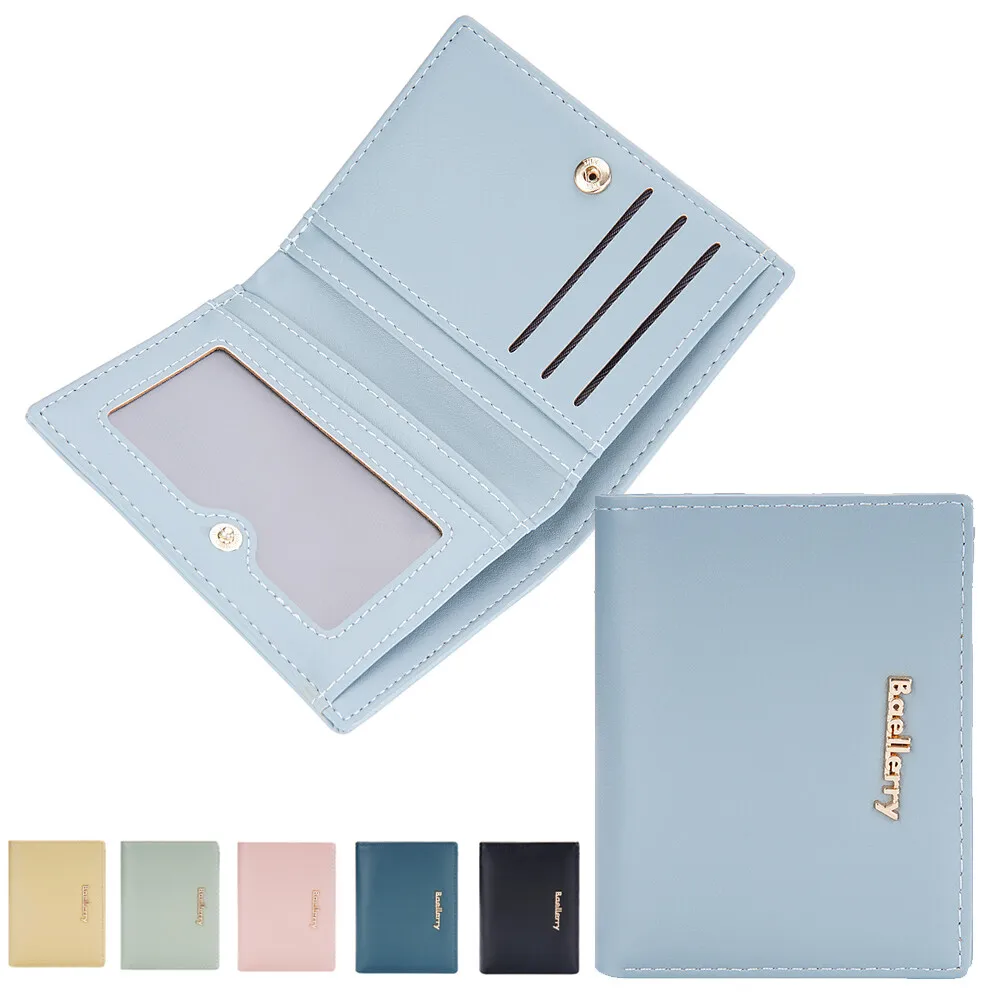 

Women's Simple Bifold Short Wallet, Thin Solid Color Versatile Credit Card Holder, Casual and Fashionable Clutch, Bifold Pocket