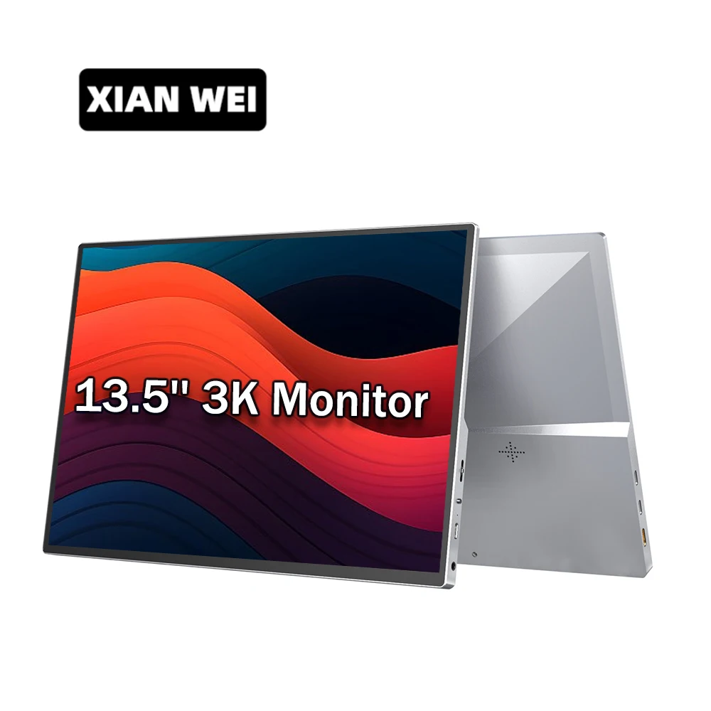 XIANWEI 13.5 Inch 3K Portable Monitor 3:2 IPS Office Game External Display Screen USB C For Laptop Phone PC XBox PS4/5 Switch