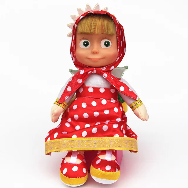 Figuras de dibujos animados de Masha para niñas, juguetes de peluche, princesa rusa Adorable, regalos para niños, hermana bebé