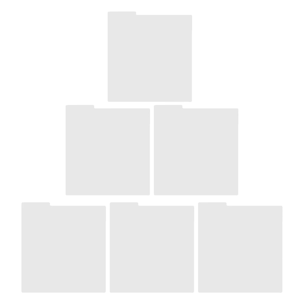 

6pcs Record White Vinyl Organizer Card Trading Card Shelf Book Shelf Dividers Dividers Storage Tabs Bulk Index